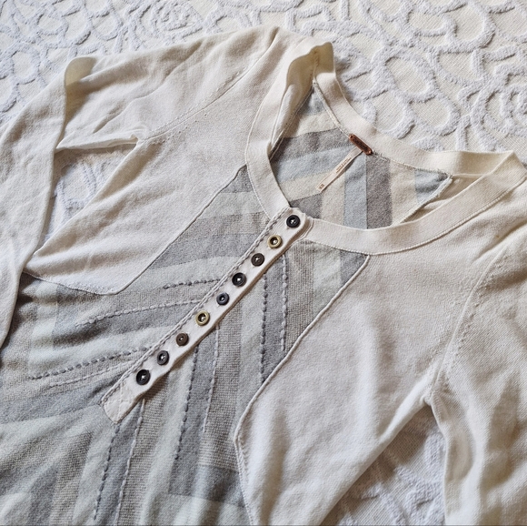 Free People Y2K Wool Henley Babydoll Top Xsmall XS - Picture 3 of 12